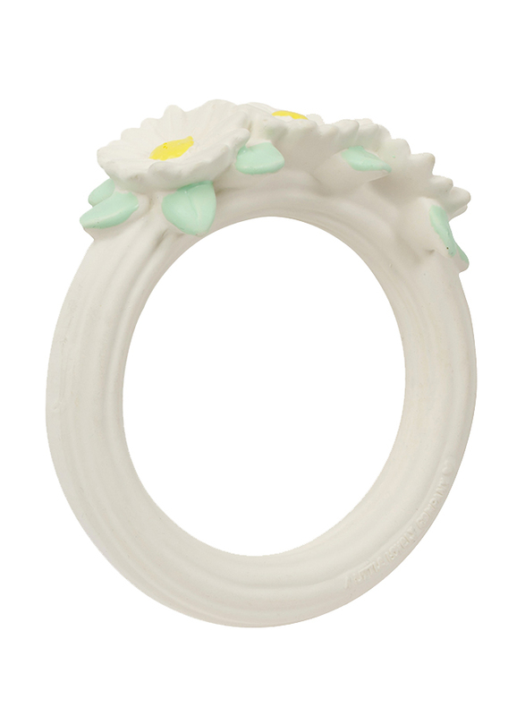 A Little Lovely Company Teething Ring, Daisy Chain, White
