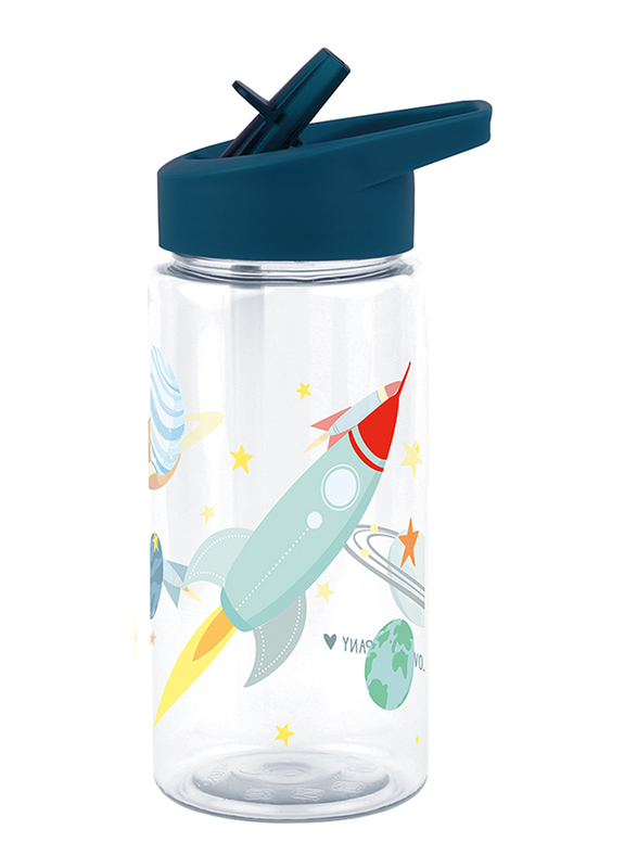 A Little Lovely Company Space Drink Bottle, 400ml, Navy Blue