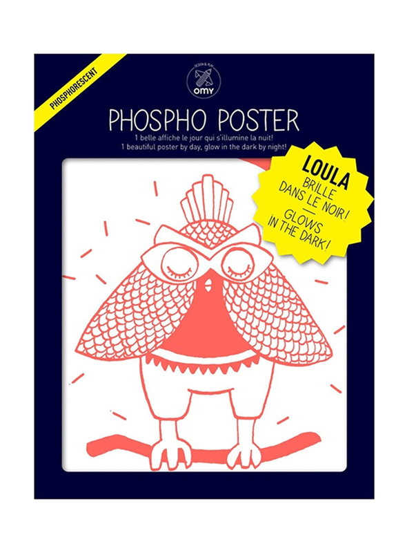 Omy Glow In The Dark Loula Poster, Peach