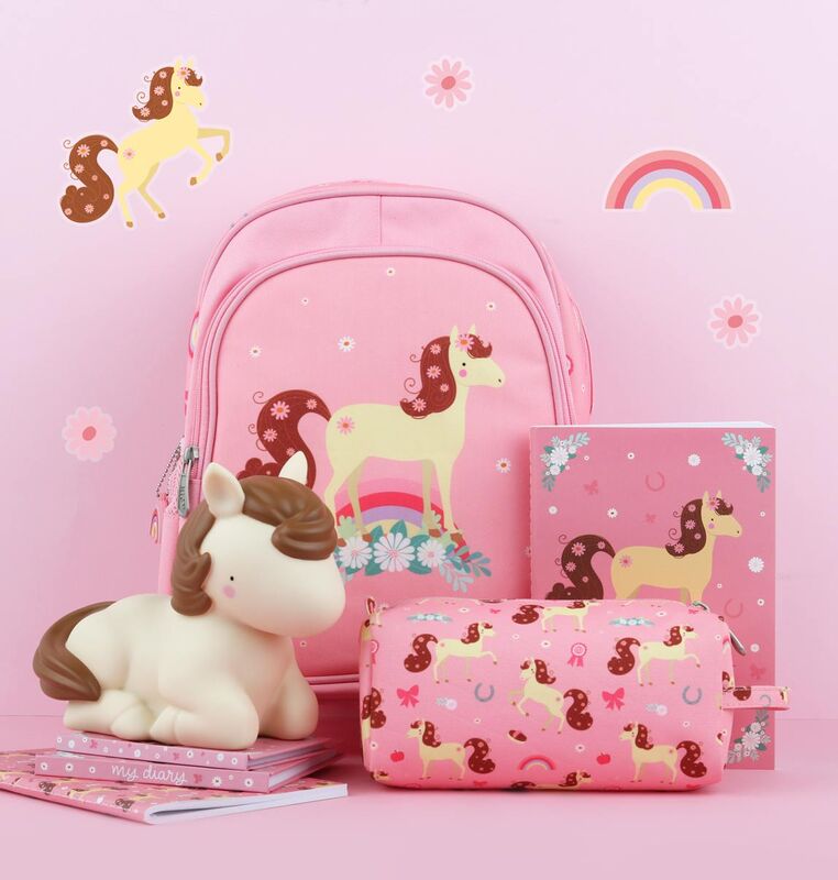 A Little Lovely Company Horse Backpack Bag for Girls, Pink