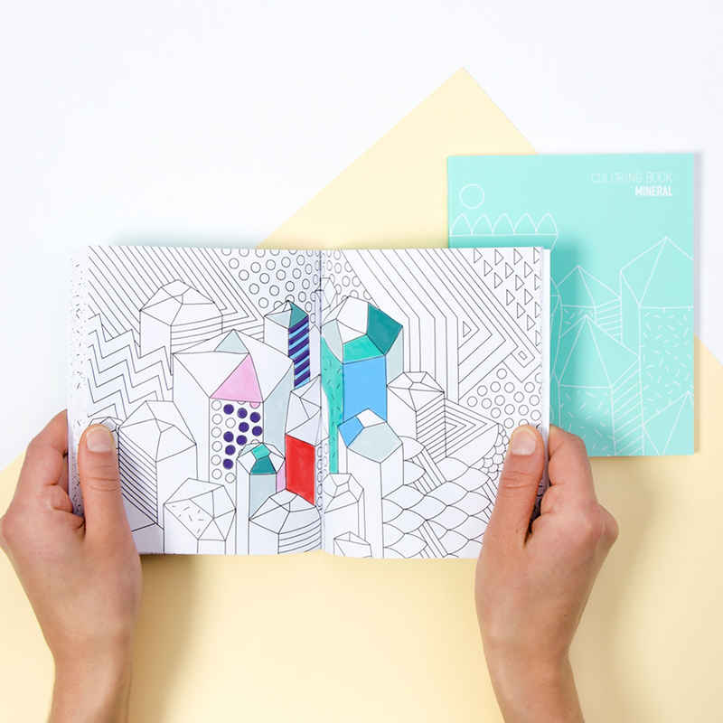 OMY Mineral Coloring Notebook, Ages 3+