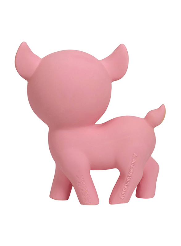 A Little Lovely Company Deer Natural Rubber Teething Toy, Pink