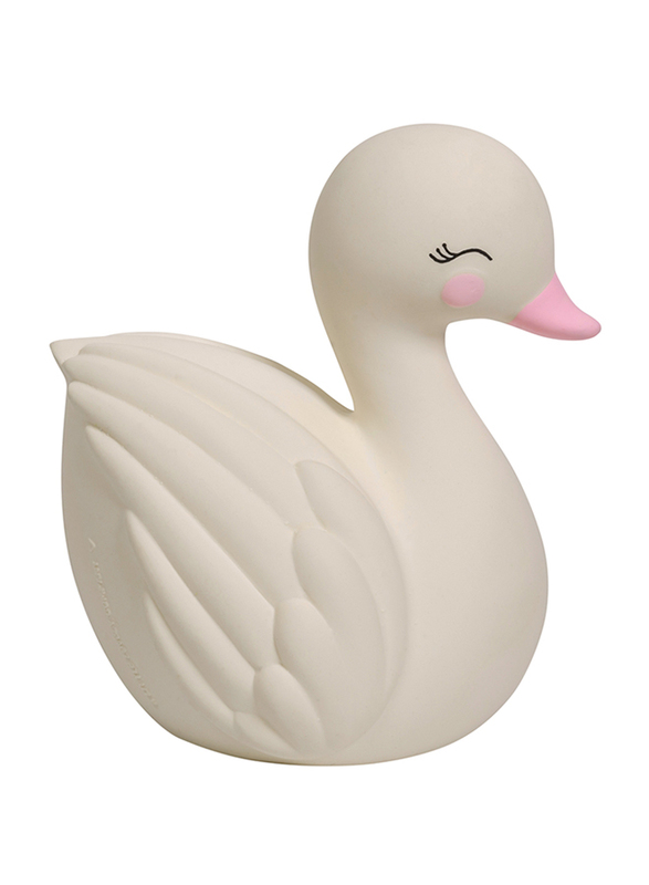 A Little Lovely Company Swan Natural Rubber Teething Toy, White