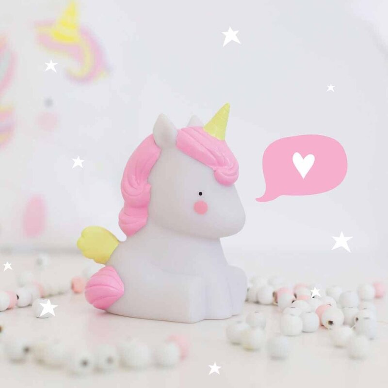A Little Lovely Company Mini Light, Unicorn, White