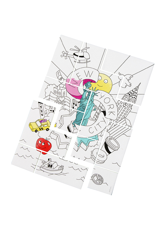 Omy 12-Piece New York Coloring Puzzle