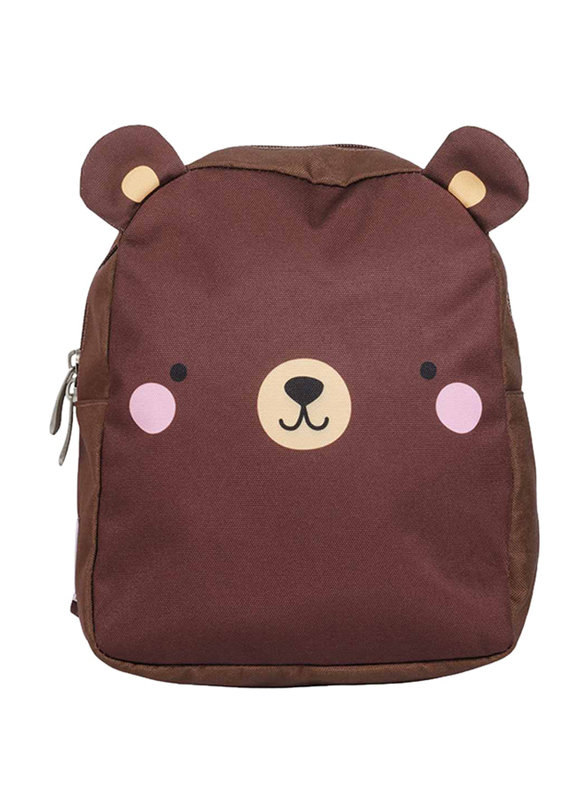 A Little Lovely Company Bear Little Backpack Bag for Kids, Brown