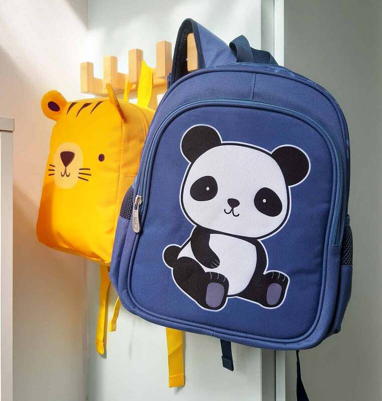A Little Lovely Company Panda New Backpack Bag for Kids, Blue