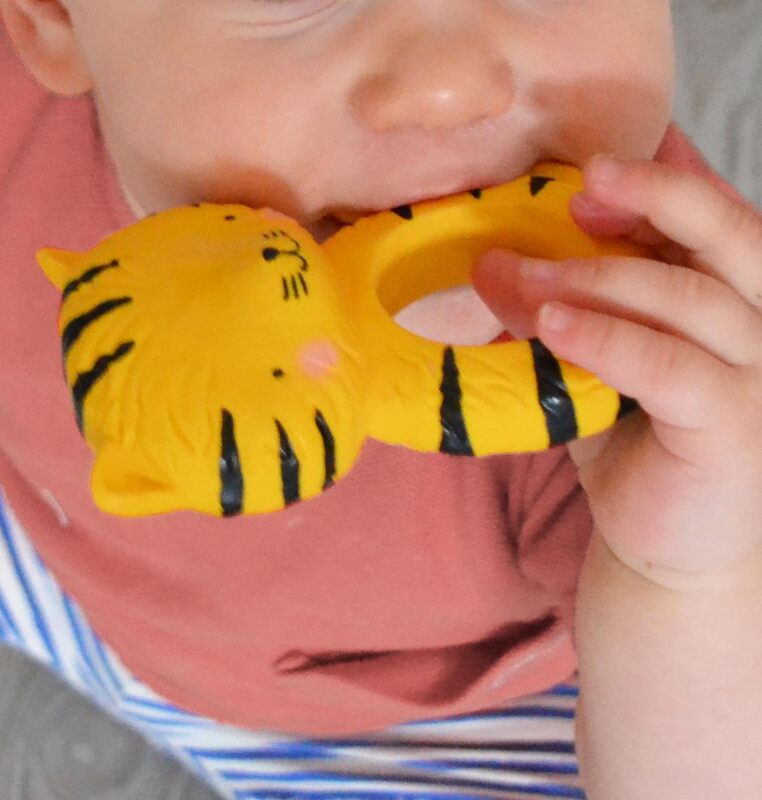 A Little Lovely Company Teething Ring, Tiger, Yellow