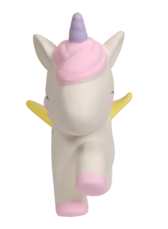 A Little Lovely Company Unicorn Natural Rubber Teething Toy, Pink/White