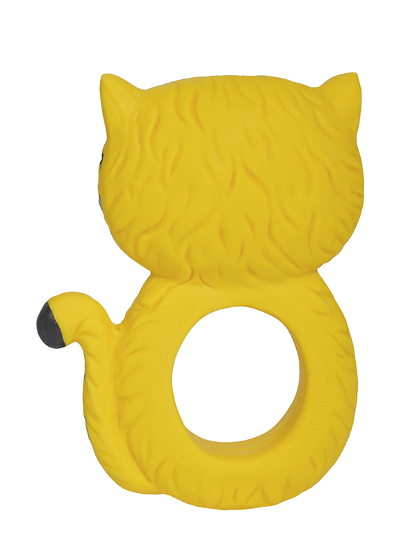 A Little Lovely Company Teething Ring, Tiger, Yellow