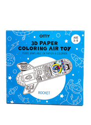 OMY Rocket 3D Paper Coloring Air Toy, Lily, Ages 3+