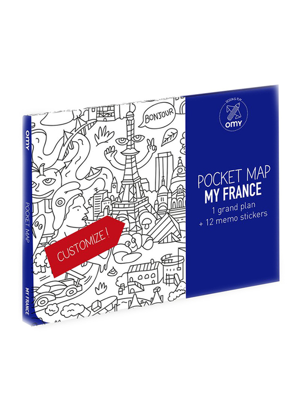 OMY France Pocket Map, 13 Pieces, Age 3+