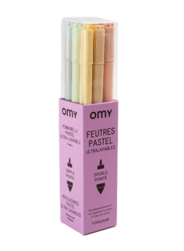 

OMY 9-Piece Pastel Markers, Multicolour