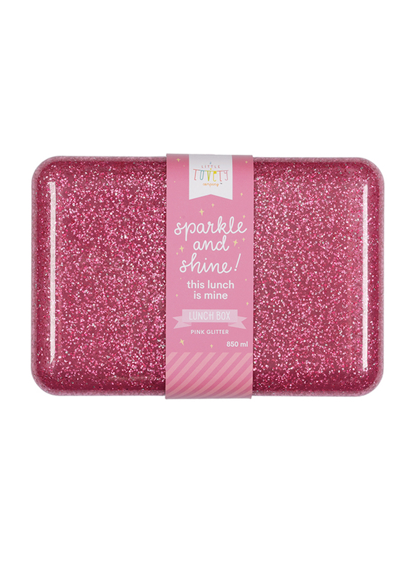 A Little Lovely Company Glitter Lunch Box, Pink