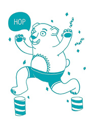 Omy Glow In The Dark Grizzly Poster