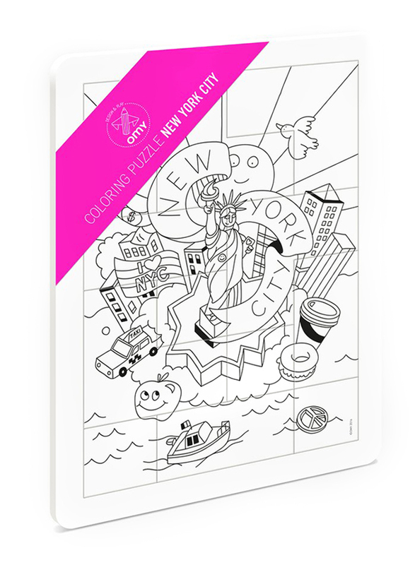 Omy 12-Piece New York Coloring Puzzle