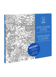 Omy Amsterdam Large Poster, White/Black