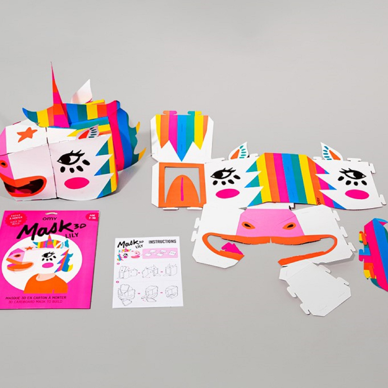 OMY Unicorn 3D Mask, Ages 3+