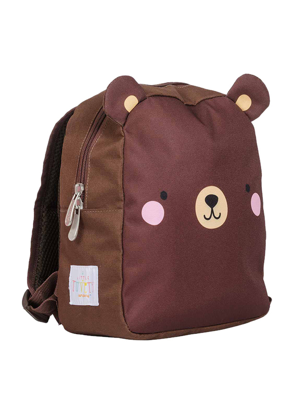 A Little Lovely Company Bear Little Backpack Bag for Kids, Brown