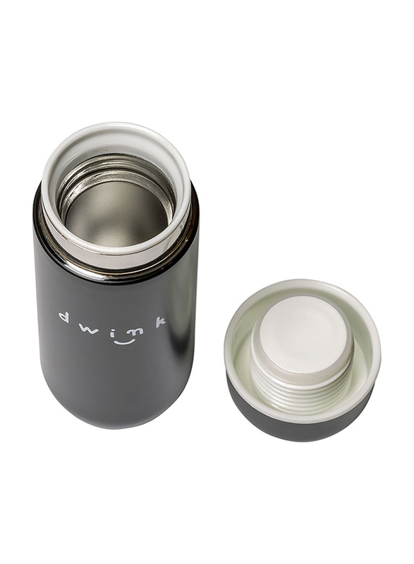 A Little Lovely Company Drink Insulated Stainless Drink Bottle, 200ml, Black