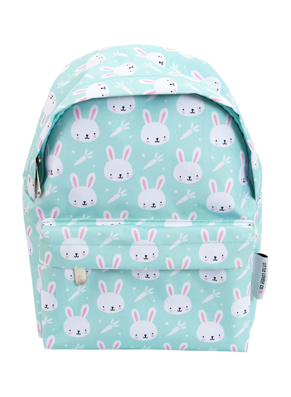 A little Lovely Company Rabbits Mini Backpack Bag for Girls, Green