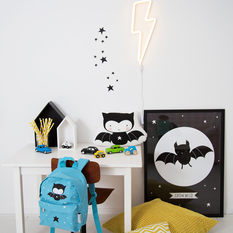 A little Lovely Company Bat Mini Backpack Bag for Boys, Blue
