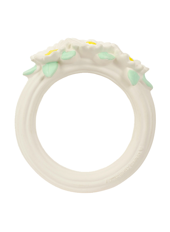 A Little Lovely Company Teething Ring, Daisy Chain, White