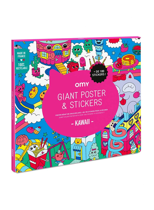 

OMY Kawaii Giant Poster with Stickers, Pink