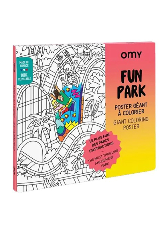 

OMY Fun Park Giant Poster with Stickers, Orange