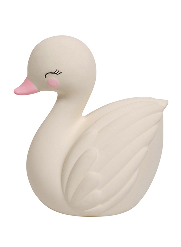 A Little Lovely Company Swan Natural Rubber Teething Toy, White
