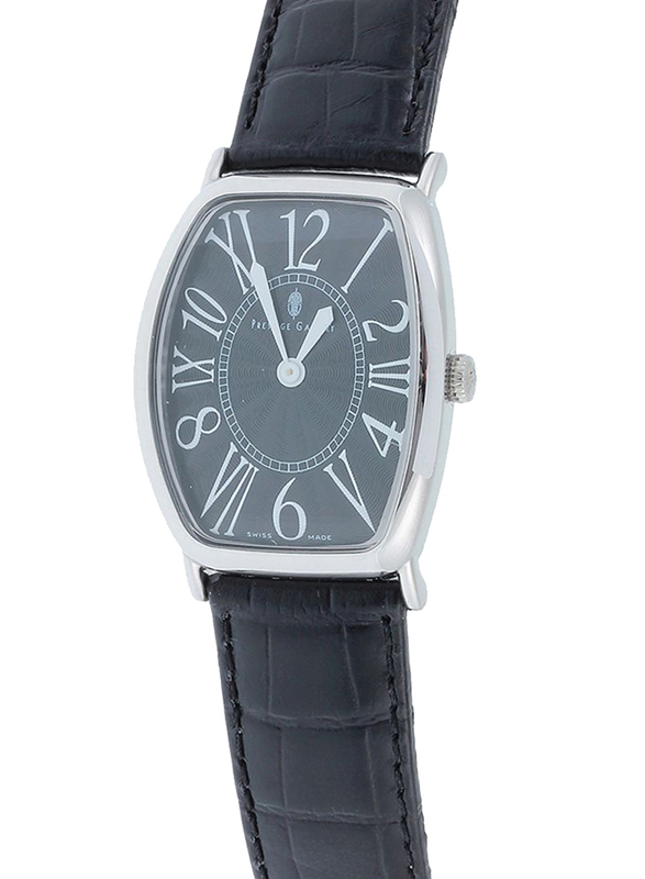 Prestige Analog Unisex Watch with Leather Band, Water Resistant, 21176 3P-NR, Black