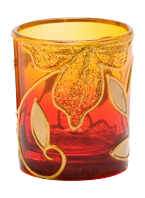 

Libra 7cm Tea Light Indoor/Outdoor Candle Holder, 2-Pieces, Orange/Red