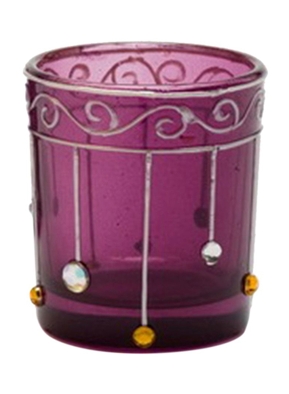 

Libra Tea Light Indoor/Outdoor Candle Holder Set, 2-Pieces, Purple