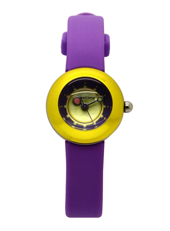 

Appetime Lollipop Analog Watch for Women with Rubber Band, Water Resistant, SVC010004, Purple-Gold