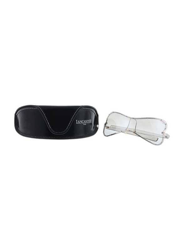 Lancaster Polarized Full Rim Butterfly Sunglasses for Women, Clear Lens, SG209, 60/25/120