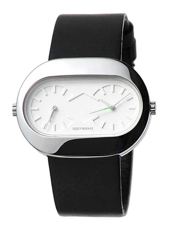 Issey Miyake Vakio Analog Unisex Watch with Rubber Band, Water Resistant, ISM60158, Black-White