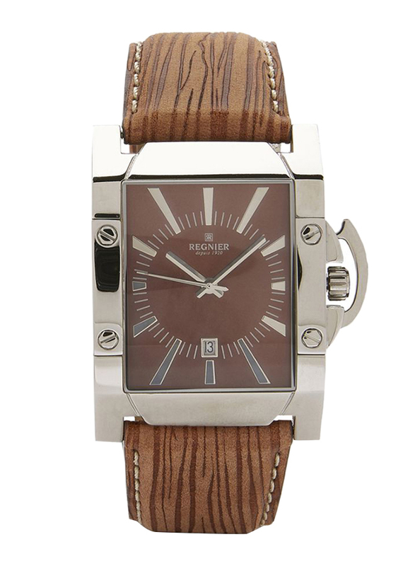 

Regnier Analog Watch for Men with Leather Band, Water Resistant, R700A, Brown