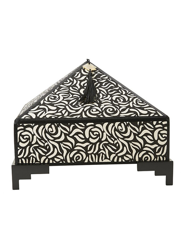 

NGA Japanese Square Table Lamp, Beige/Black