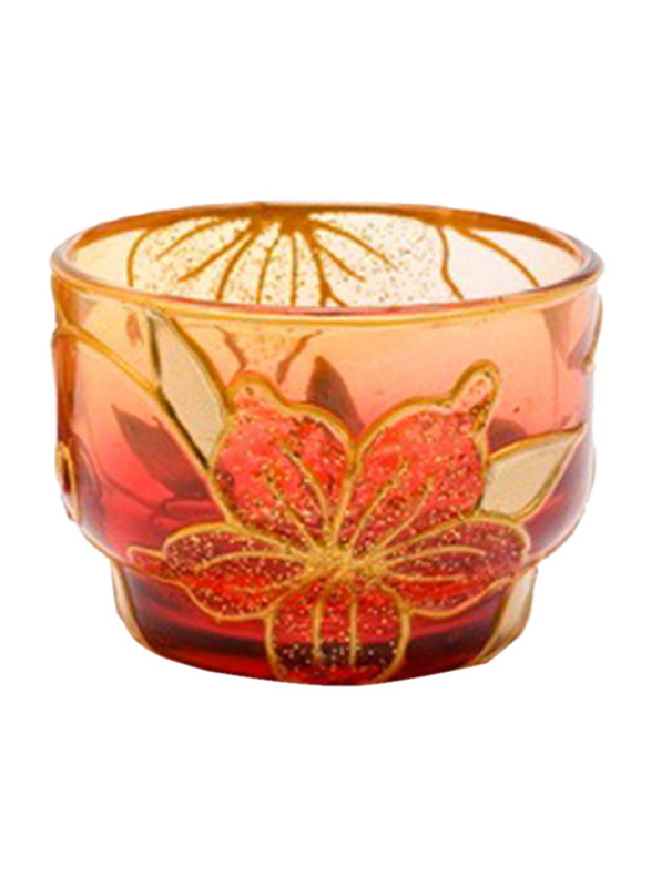 

Libra 5cm Tea Light Indoor/Outdoor Candle Holder, 2-Pieces, Orange/Red
