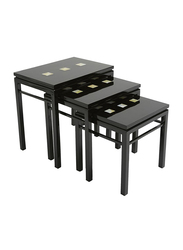 NGA Nested Table Set, 3 Piece, Black