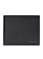 Lencia Leather Bi-Fold Wallet for Men, LMW-16000, Black