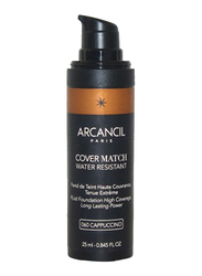 Arcancil Fond De Teint Cover Match Liquid Foundation, 060 Capuccino, Brown