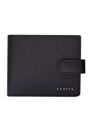 Lencia Leather Bi-Fold Wallet for Men, LMW-15997, Black