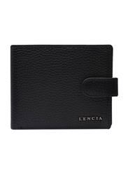 Lencia Leather Bi-Fold Wallet for Men, LMW-15999-B, Black