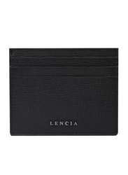 Lencia Leather Card Holder for Men, LMWC-15994, Black
