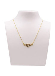 Fabian 14K Gold Plated Sterling Gold Necklace for Women with Infinity Heart Pendant, Gold