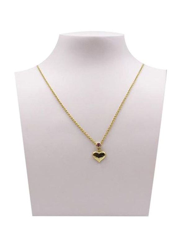 

Fabian 14K Gold Plated Sterling Gold Necklace for Women with Love Latter in Heart Pendant, Gold