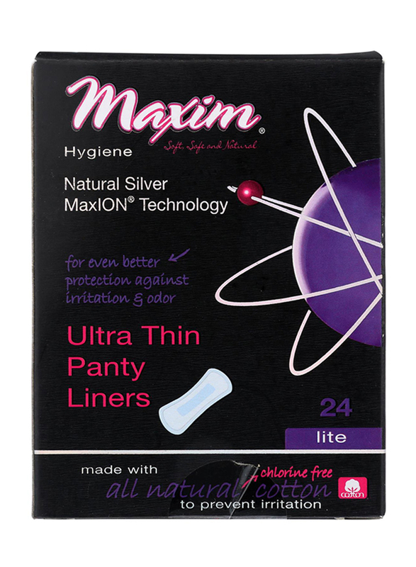 

Maxim Silver MaxION Panty Liners Sanitary Pads, Lite, 24 Pieces