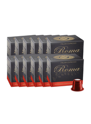 Real Coffee Roma Italian Espresso Nespresso Compatible Coffee Capsules, 12 Boxes x 10 Capsules