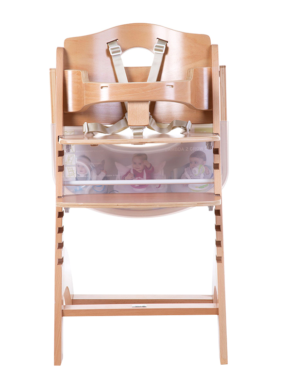 Child Home Lambda 3 Baby Grow High Chair, Brown